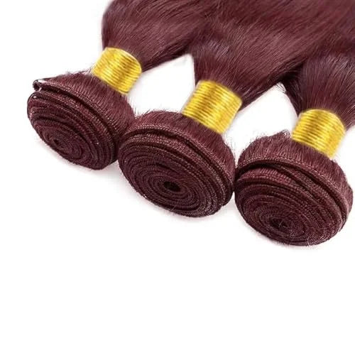 22 24 26 inch  Burgundy Bundles 99j Straight Human Hair Bundles Red Straight Human Hair Bundle 1/3 PCS Bundles Deals Brazilian