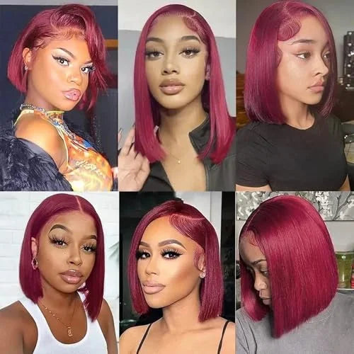 22 24 26 inch  Burgundy Bundles 99j Straight Human Hair Bundles Red Straight Human Hair Bundle 1/3 PCS Bundles Deals Brazilian