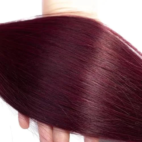 22 24 26 inch  Burgundy Bundles 99j Straight Human Hair Bundles Red Straight Human Hair Bundle 1/3 PCS Bundles Deals Brazilian