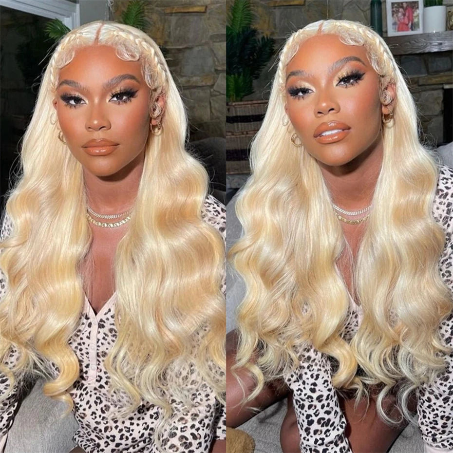 613 Blonde Body Wave Bundles Human Hair Remy Brazilian 1/3/4 Human Hair Bundles Deal 100% Human Hair Extensions 34 36 38 40 Inch
