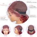 200% Burgundy 13x6 HD Wet And Wavy Lace Frontal Human Hair Wig Brazilian 40 Inch Colored 99j Curly Wigs Deep Wave Lace Front Wig