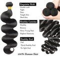 Newmi 30 Inch Body Wave Human Hair Bundles 12A Unprocessed Brazilian Virgin 100% Human Hair Extensions Natural Black For Women
